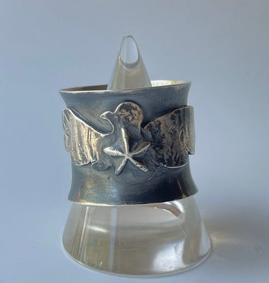 RI-0008/thunderbird star concho ring