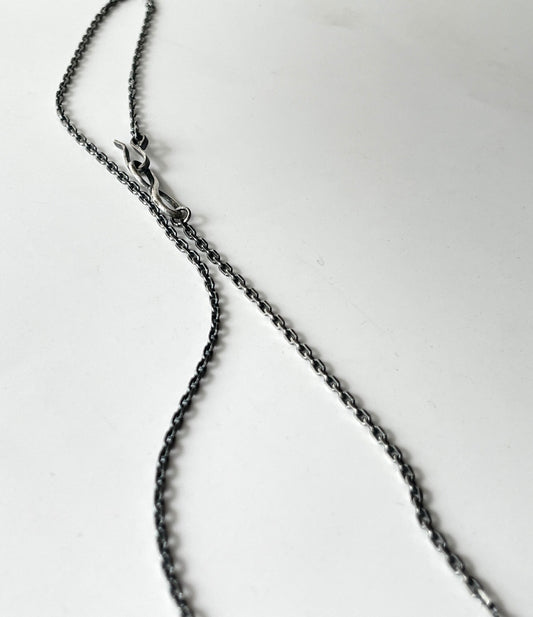NE-0001-40/silver chain necklace Ssize 40cm