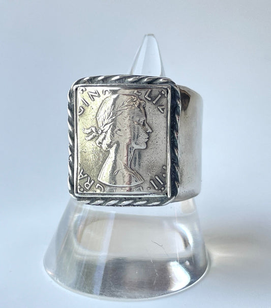 RI-0009/sixpence coin ring