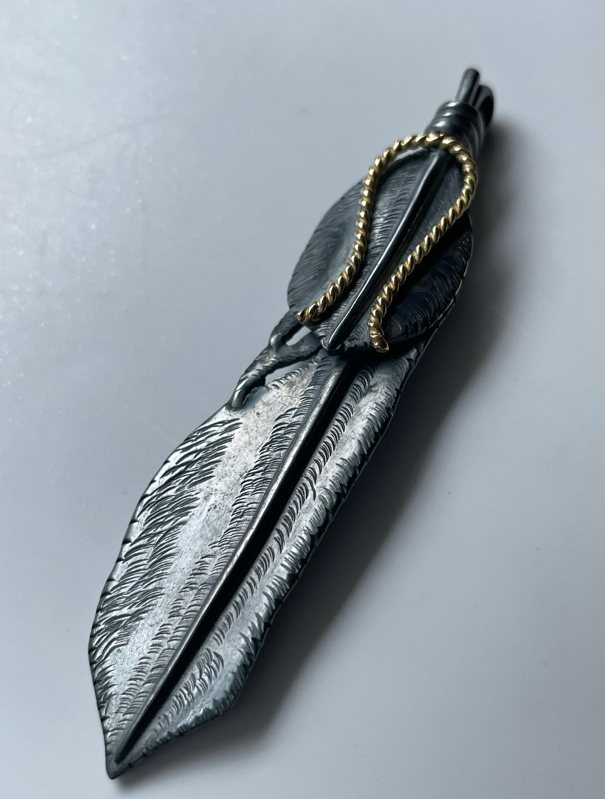 PE-0034/feather large, K18 horseshoe twist rope